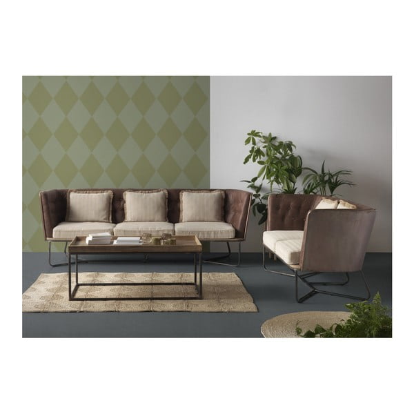 Canapea cu 2 locuri Geese, structură metalică-image-1