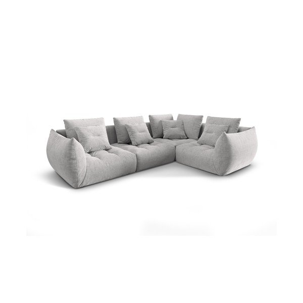Colțar gri deschis (cu colț pe partea dreaptă/în formă de ”L”) Bloom – Micadoni Home-image-3