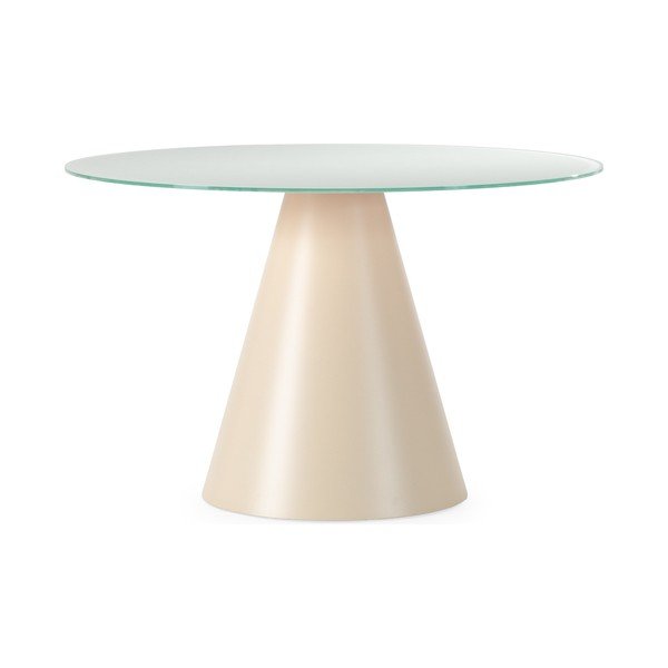 Masă de dining rotundă cu blat din sticlă ø 120 cm Vida – MOME