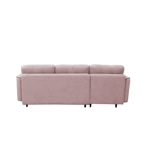 Colțar extensibil Mazzini Sofas Dragonfly, extensie partea stângă, roz-image-3
