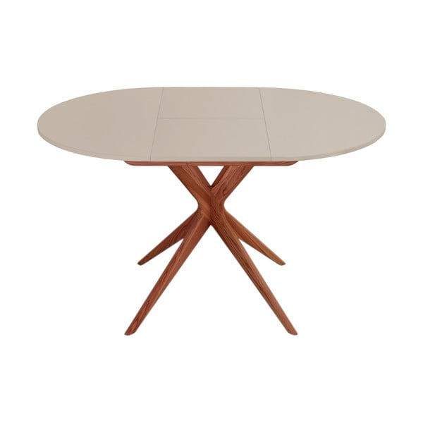 Masă de dining rotundă extensibilă cu blat suplimentar ø 90 cm Jubi – Ragaba-image-1