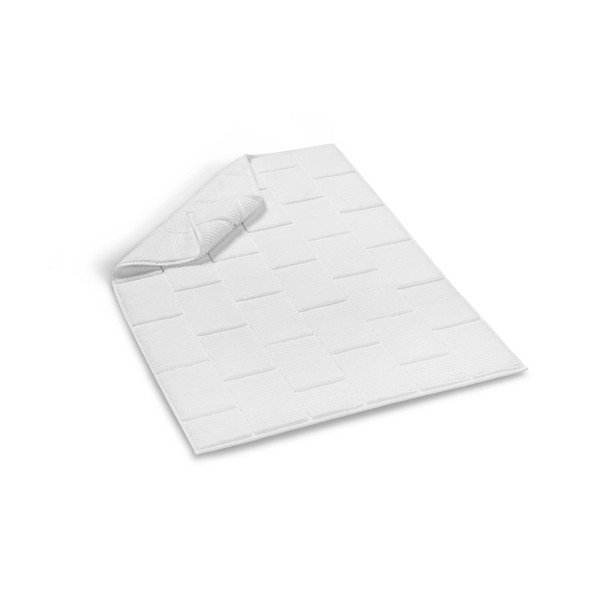 Covoraș din bumbac pentru baie Foutastic Tile, 50 x 80 cm, alb-image-1