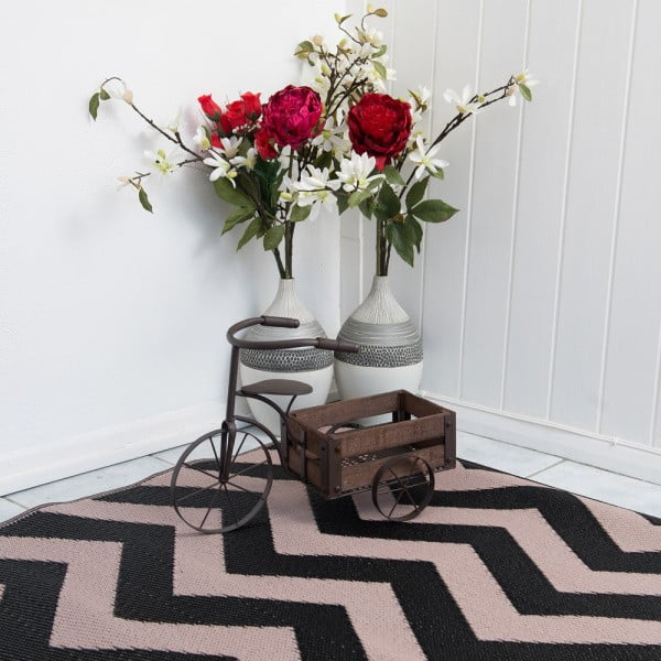 Covor reversibil potrivit și pentru exterior Green Decore Tara, 120 x 180 cm, negru - bej-image-1