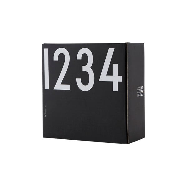 Set 4 cești din imitație porțelan Design Letters Mini, negru-image-3