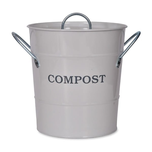 Compostor metalic și capac Garden Trading Compost, 3,5 l, gri deschis