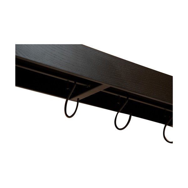 Cuier de perete negru cu raft cu aspect de lemn de frasin 120 cm Protopia – DAN-FORM Denmark-image-3