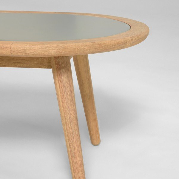 Masă de grădină din lemn de eucalipt cu blat din beton Kave Home Glynis Nina-image-1