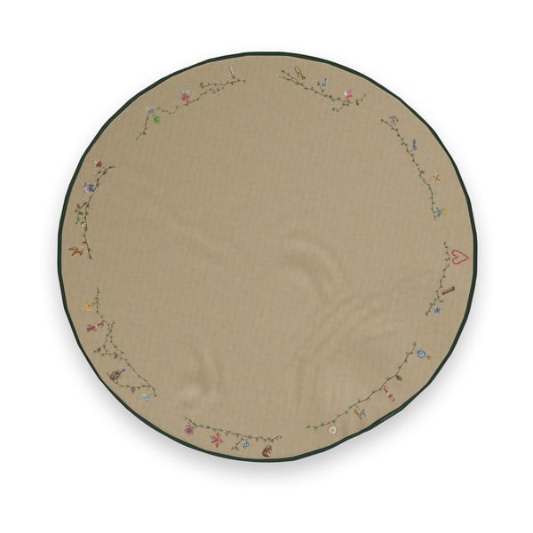 Covor sub bradul de Crăciun bej rotund din bumbac ø 130 cm  cu model de Crăciun Hammershøi Christmas – Kähler Design