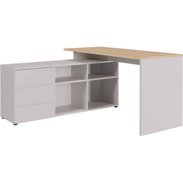 Birou cu blat cu aspect de lemn de stejar 145x146 cm Lissabon – Germania