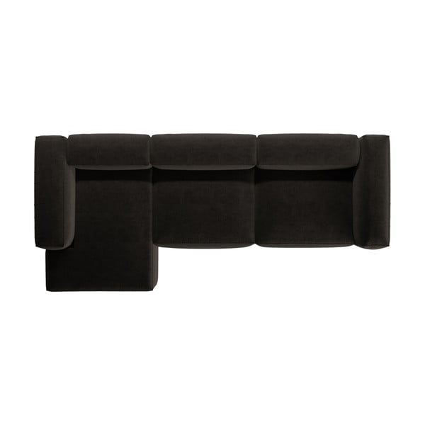 Colțar negru (cu colț pe partea stângă/cu șezlong) Bergamo – Cosmopolitan Design-image-3
