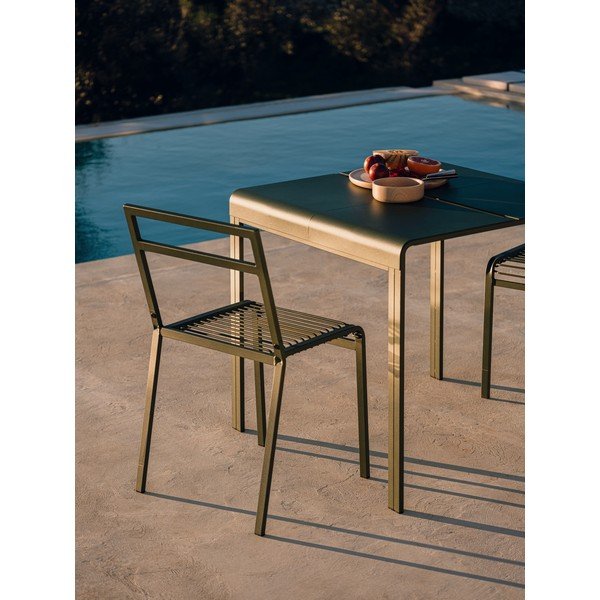 Scaun de grădină verde din metal Oto – noo.ma-image-4