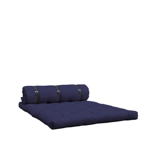 Canapea extensibilă cu detalii din piele Karup Buckle Up Navy-image-2