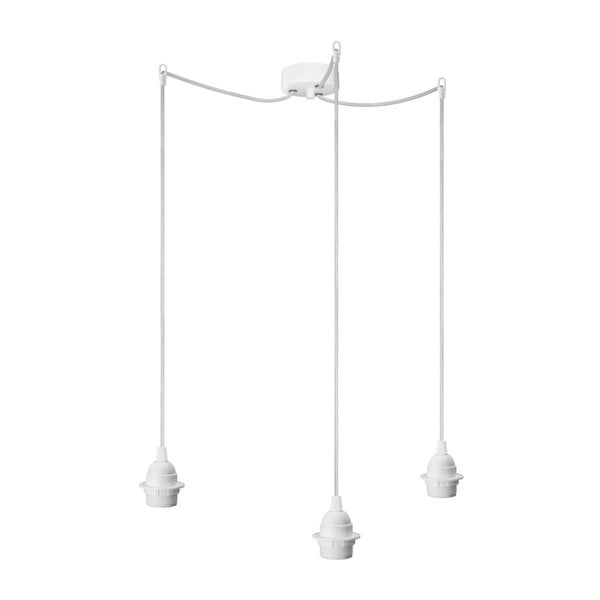 Lampă de tavan 3 cabluri Bulb Attack Uno Staple, alb