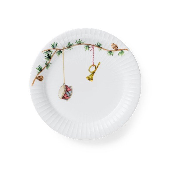 Farfurie albă pentru desert  din porțelan ø 19 cm  cu model de Crăciun Hammershøi Christmas – Kähler Design