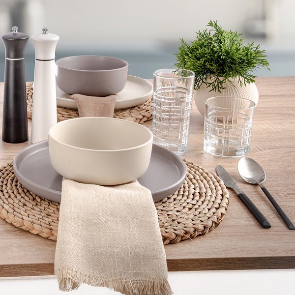 Tacâmuri negre-argintii din oțel inoxidabil 24 buc. Skandi – Orion-image-2