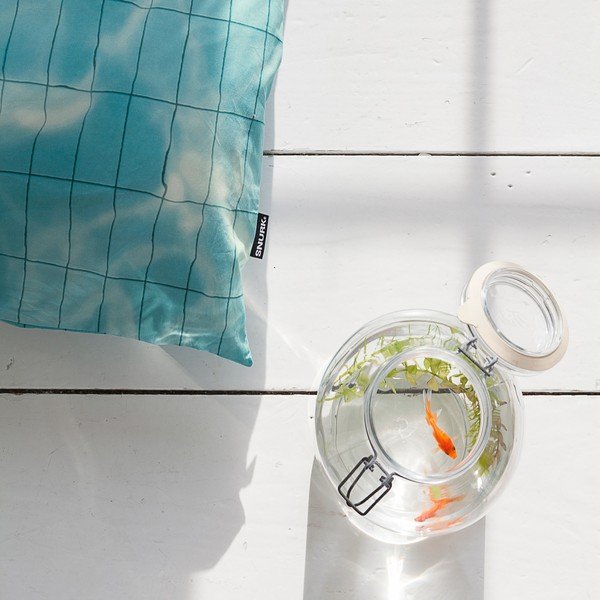 Lanjerie de pat din bumbac Snurk Pool, 140 x 200 cm-image-2