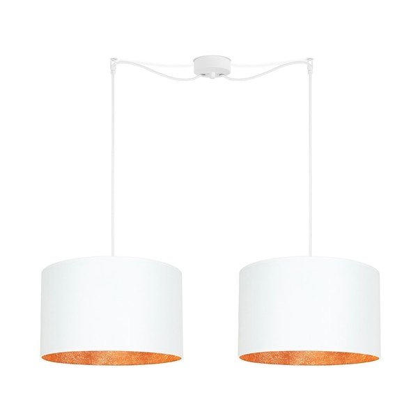 Lustră cu două brațe Sotto Luce Mika, ⌀ 40 cm, alb - arămiu