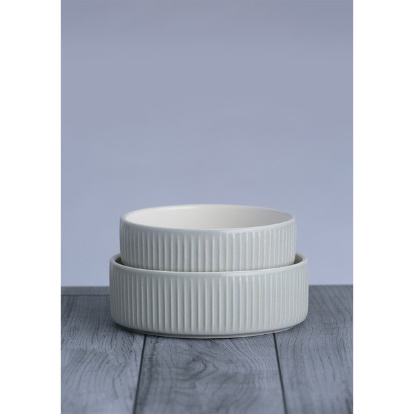 Bol pentru animale de companie din gresie ceramică ø 15 cm Linear Grey – Mason Cash-image-1