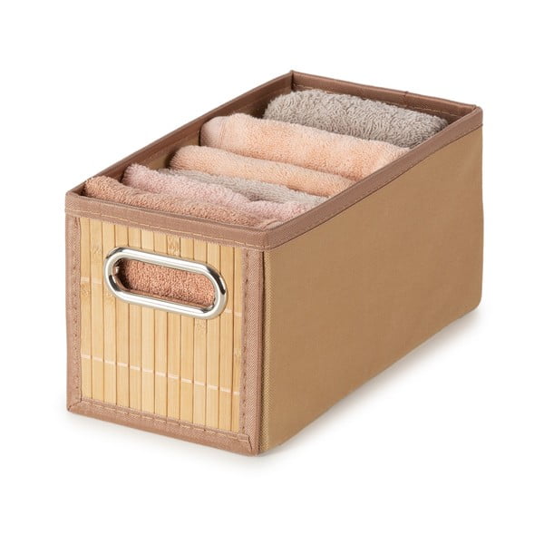Cutie de depozitare în culoare naturală din bambus 15x31x15 cm – Compactor-image-2