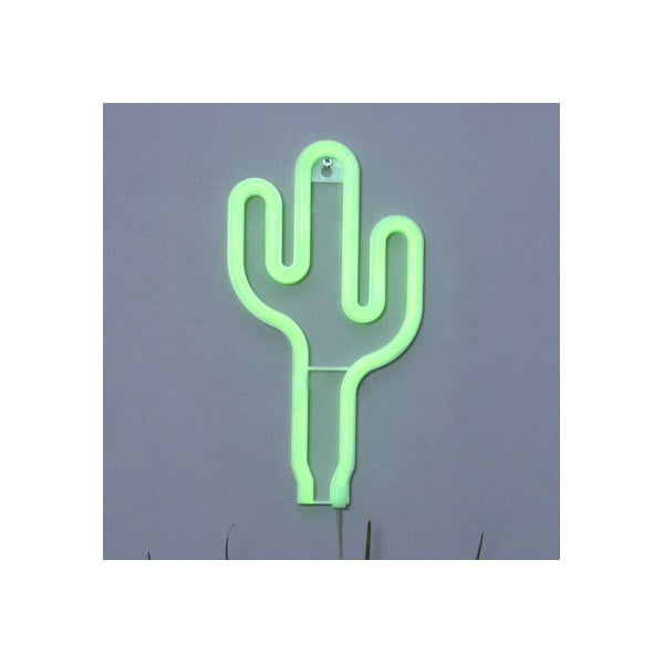 Decoraţiune luminoasă LED pentru perete Best Season Cactus Neonlight, verde