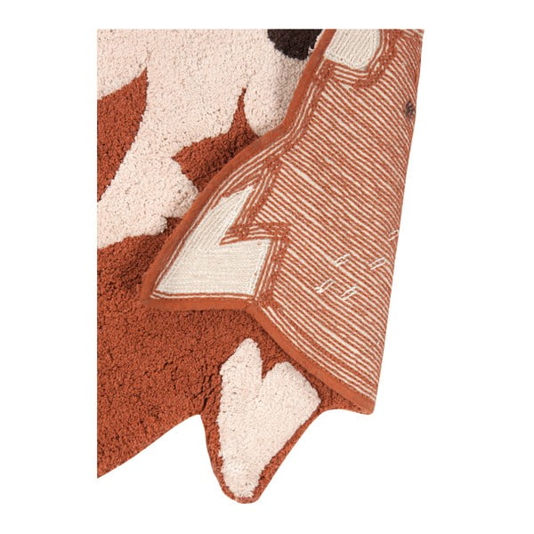 Covor din bumbac Nattiot Little Wolf, 70 x 110 cm, maro-image-3