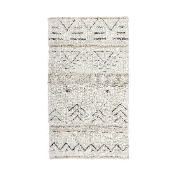 Covor crem lavabil/țesut manual din lână 80x140 cm Lakota Day – Lorena Canals