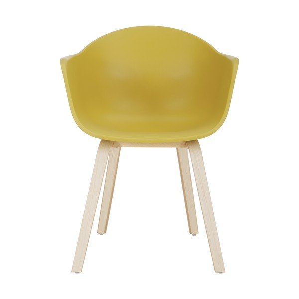 Scaun dining Westwing Collection Claire, galben-natural-image-2