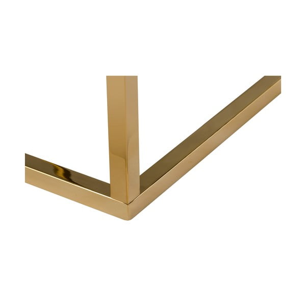 Măsuță cu blat din marmură și structură aurie RGE Accent, 50 x 50 cm, alb-image-2