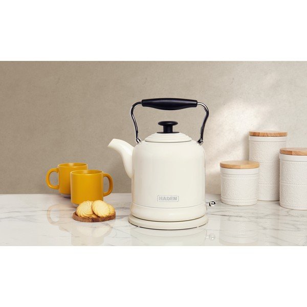 Ceainic electric crem din oțel inoxidabil 1,5 l Highclere – Haden-image-3