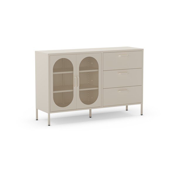 Comodă crem 140x90 cm Diora – Marckeric-image-2