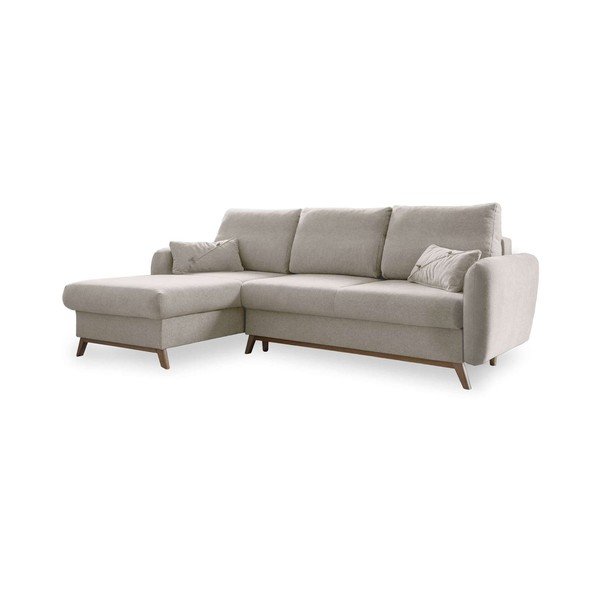 Colțar extensibil cu șezlong pe partea stângă Miuform Scandic Lagom, bej