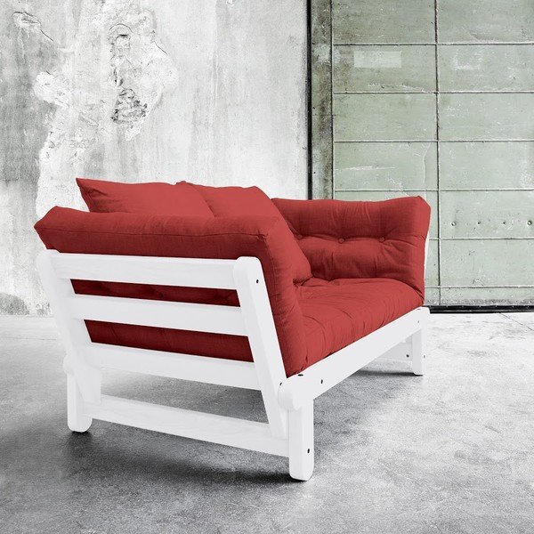  Canapea extensibilă Beat White/Passion Red-image-1