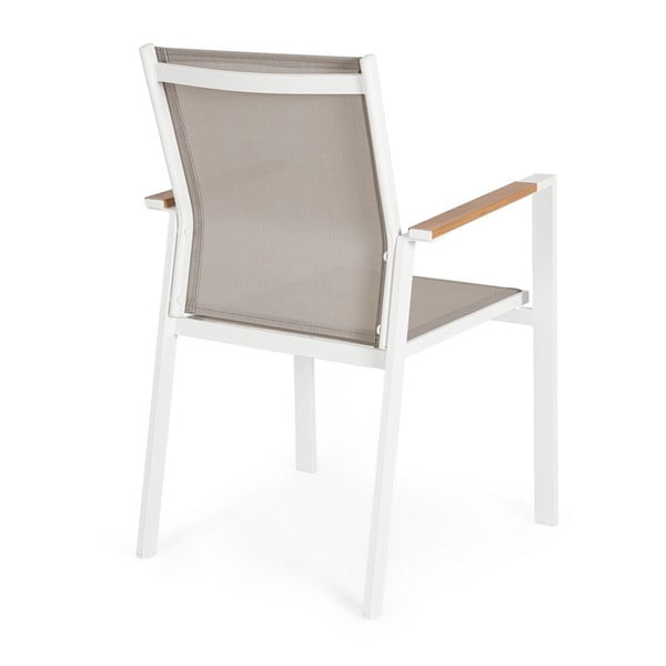Scaun de grădină alb din metal Heta   – Bizzotto-image-3