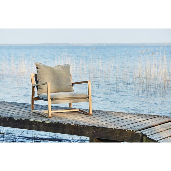 Fotoliu de grădină gri din lemn Azenon – Côté Table-image-1