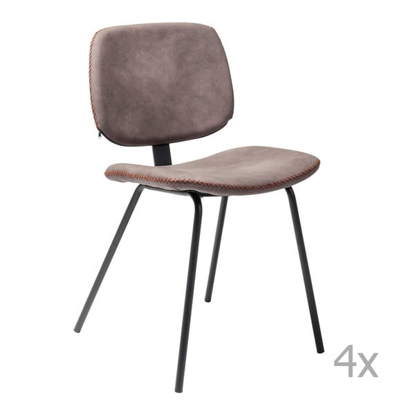 Set 4 scaune Kare Design  Barber, maro