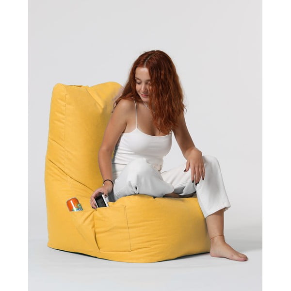 Fotoliu bean bag galben Diamond – Floriane Garden-image-2