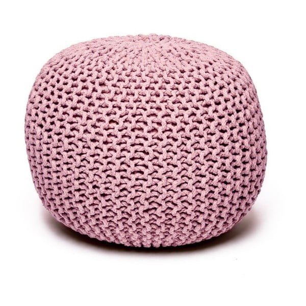 Taburet roz cu tapițerie din tricot Jagger – Bonami Essentials