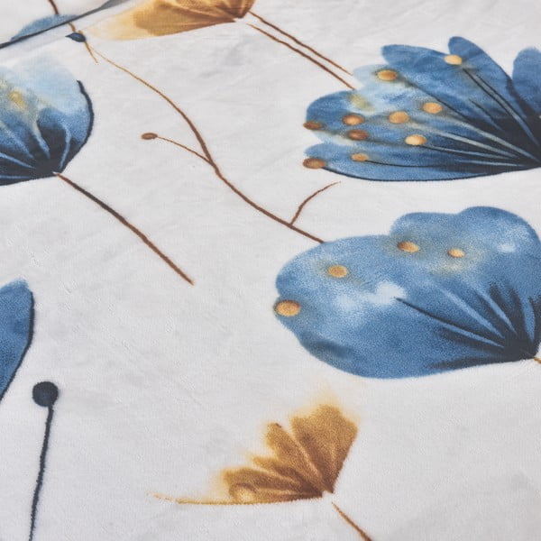 Lenjerie de pat albastru-închis din micropluș/cocolino pentru pat de o persoană 140x200 cm Marbella – My House-image-3