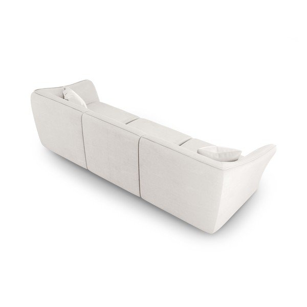 Canapea albă cu tapițerie din țesătură bouclé 292 cm Tokyo – Cosmopolitan Design-image-2