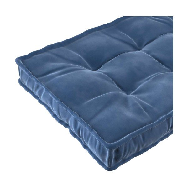 Saltea albastră pentru copii 60x120 cm Posh Velvet - Yellow Tipi-image-1