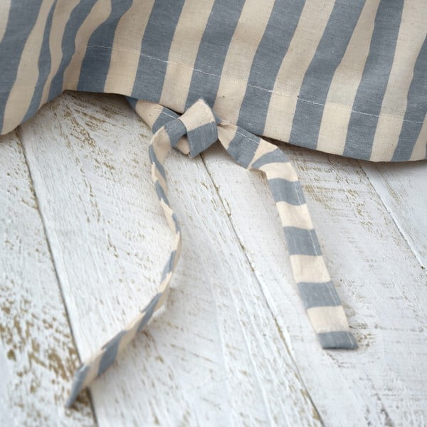 Lenjerie de pat albastră pentru pat dublu/extinsă 230x220 cm Zanzibar Stripe – Pineapple Elephant-image-3