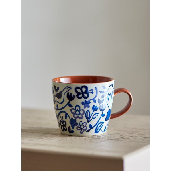 Căni albastre/crem 4 buc. din gresie ceramică 300 ml Figuria – Bloomingville-image-1