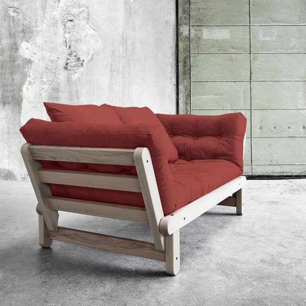 Canapea extensibilă Beat Beech/Passion Red-image-1