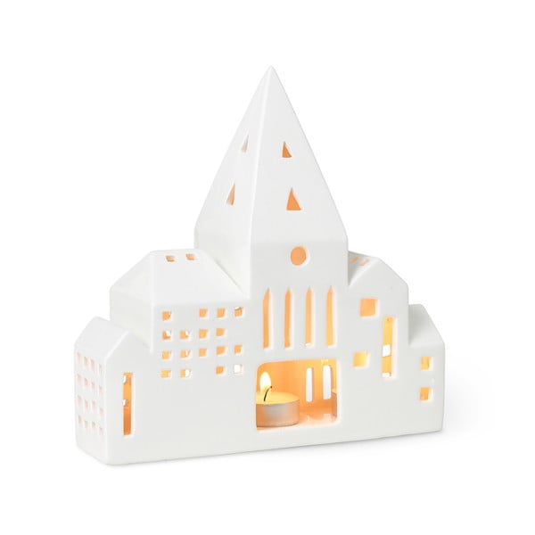 Sfeșnic alb de Crăciun din ceramică Kähler Design Urbania Lighthouse City-image-2
