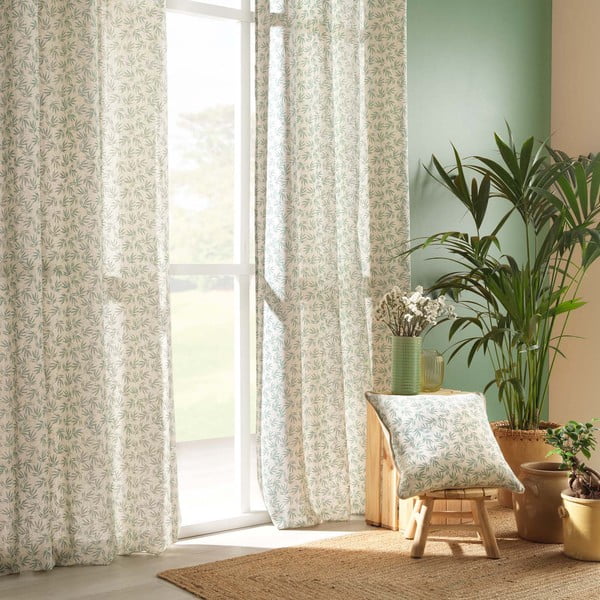 Draperie albă/verde 140x240 cm Maddy – douceur d'intérieur-image-4