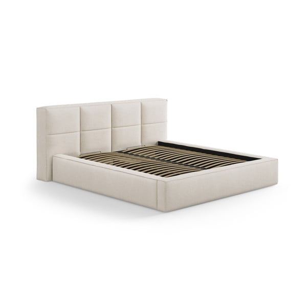 Tăblie de pat crem tapițată 229x100 cm Darren – Micadoni -image-3