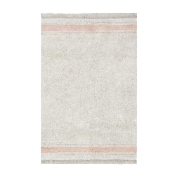 Covor roz/crem lavabil/țesut manual din bumbac 140x200 cm Gastro Rose – Lorena Canals