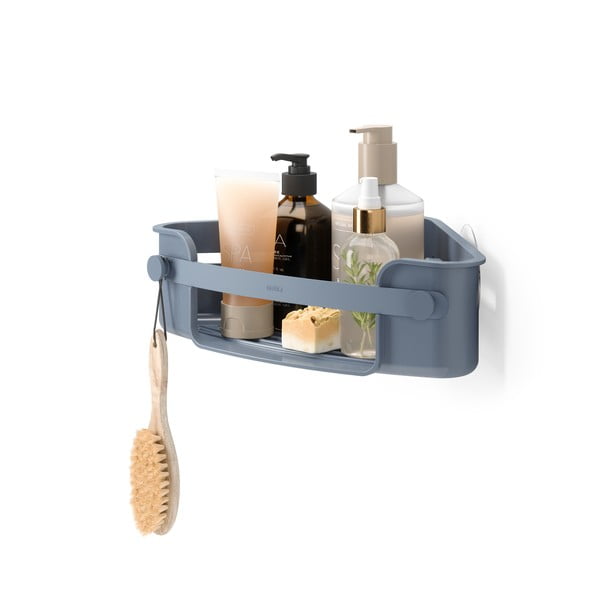 Raft pentru baie albastru autoadeziv/pentru colț din plastic reciclat Flex – Umbra