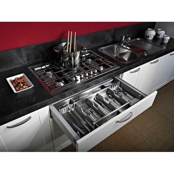 Organizator de tacâmuri gri pentru sertar 83 x 46 cm Flexo – Elletipi-image-1