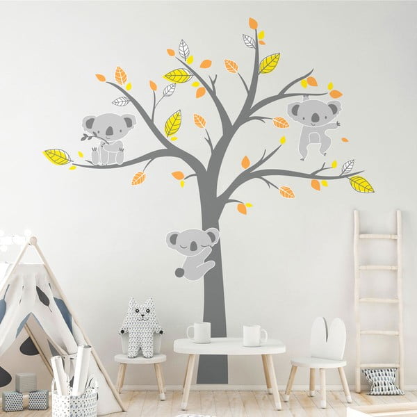 Autocolante de perete pentru camera copiilor Ambiance Koala Autumn